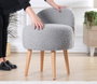 Atelier Del Sofa Puff de Piel Sintética Gris